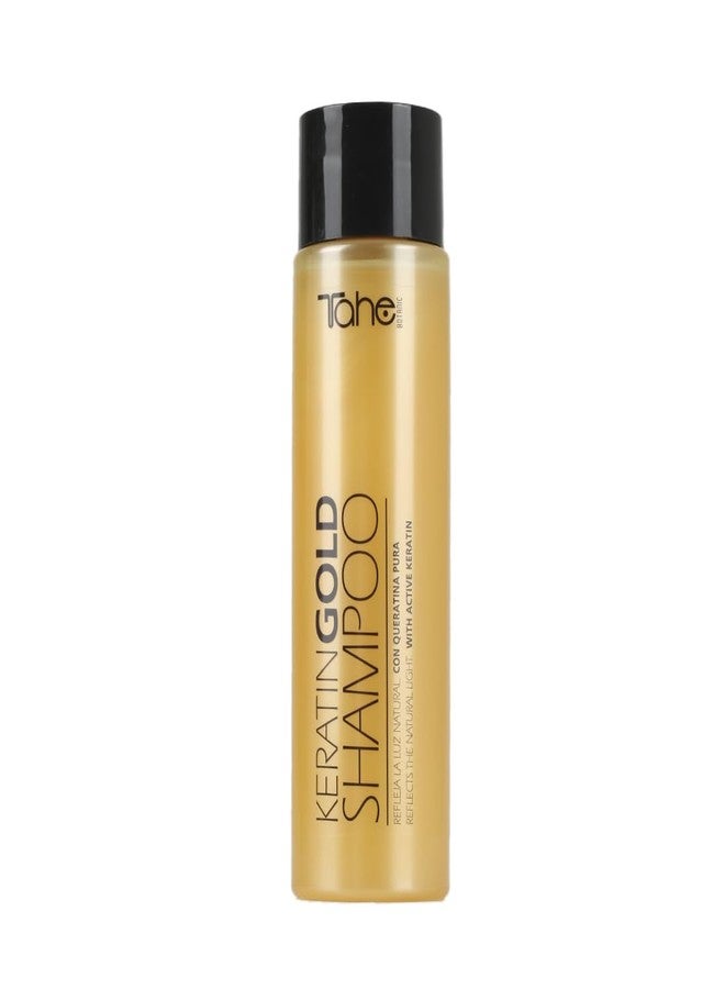 Tahe Keratin Gold Shampoo with Pure Keratin and Liquid Gold for Extra Softness and Volume, 300ml - Image 1